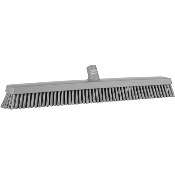 319588 24" Heavy-Duty Push Broom, Soft/Stiff, GrayGray-