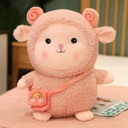 31CM Cute Chubby Sheep Plush Toys Lovely Rainbow Alpacasso Pillow Infant Appease Dolls Stuffed Soft for Girls Sweet Gifts