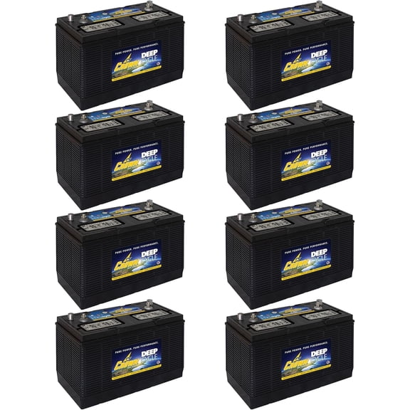 31HDC 12V Deep Cycle Battery Group 31 Commercial Flooded Lead Acid 115Ah @ 20Hr 8 Pack Industrial, Marine, RV & Backup Power