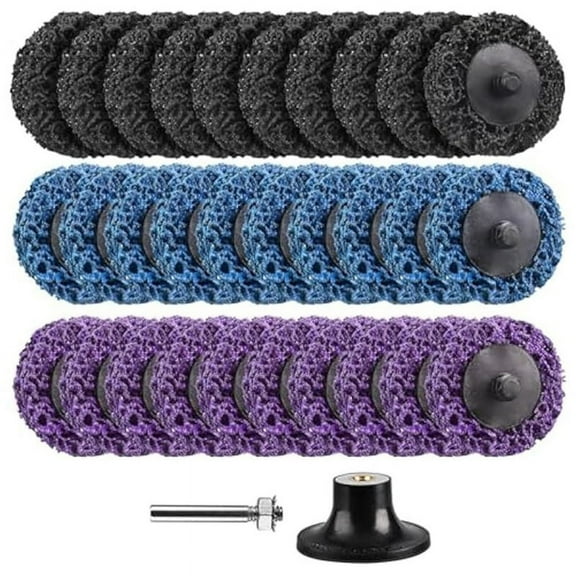 31PCS 2In Quick Change Easy Strip Discs for Drills,Strip Wheel with 1/4In Grinding Discs,Die Grinder Attachments