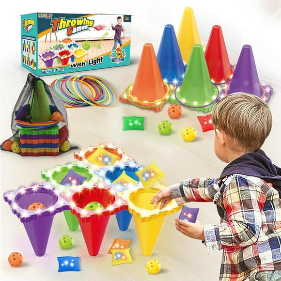 31PCS Carnival Games Combo for Kids Adults, Ring Toss Bean Bag Game for Yard Outdoor Play, Family Party Games Holiday Birthday Games Halloween Christmas Durable Party Game
