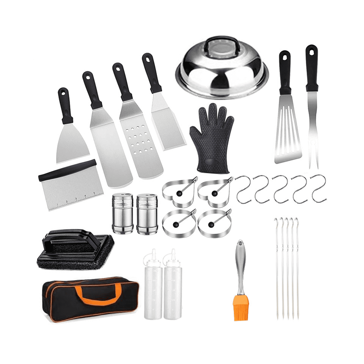 31PCS Griddle Accessories Kit, Flat Top Grill Accessories Set for Blackstone and , Grill Spatula