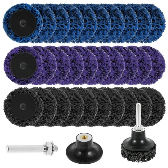 31Pcs 2 Inch Strip Discs Stripping Wheel for Drills Even Grinding Easy Strip Wheel Discs Low Noise Quick Change Easy Strip Discs for Cleans Welds Rust Paint Removal