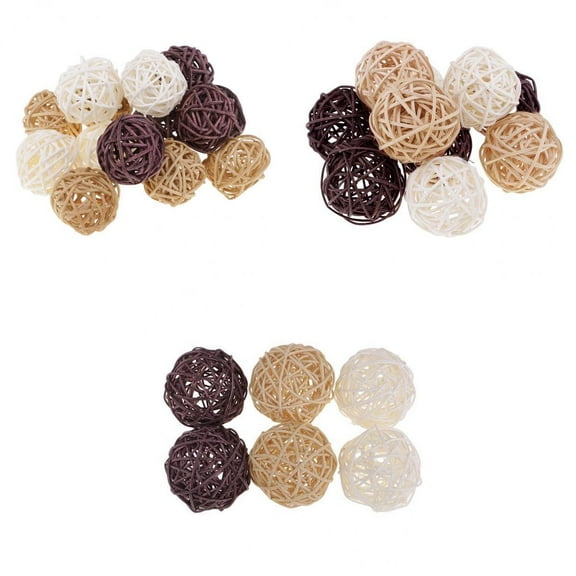 31Pcs 3cm 5cm 7cm Round Wicker Rattan Balls - Decorative Balls for Bowls, Vase Filler, Coffee Table Decor, Wedding Party