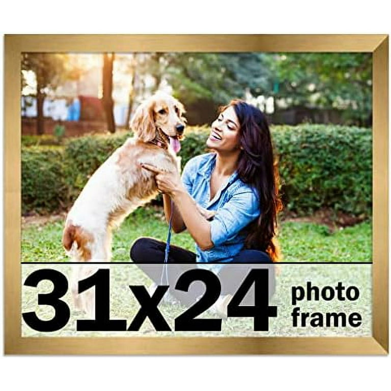 24x30 Frame Black Picture Frame - Complete Modern Photo Frame Includes UV  Acrylic Shatter Guard Front, Acid Free Foam Backing Board, Hanging Hardware