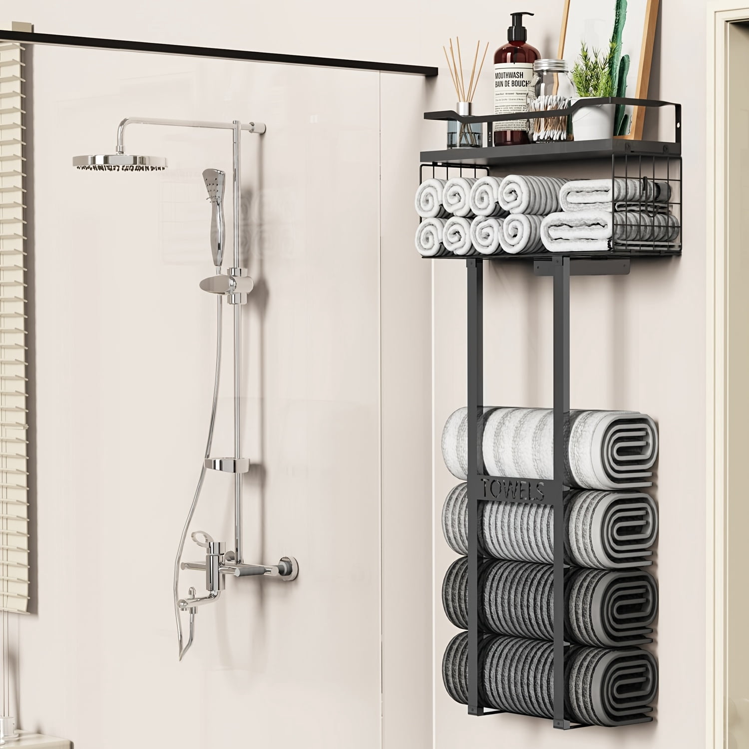 Swimming Planks Rack 31inch Wall Mounted | Floating Shelf with Wood Plank, Holds 6 Large ...