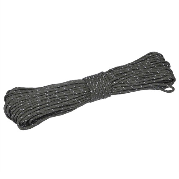 31m Reflective Multi Function Paracord Lanyard 9 Strand Core Rope For Camping Hunti( Green)
