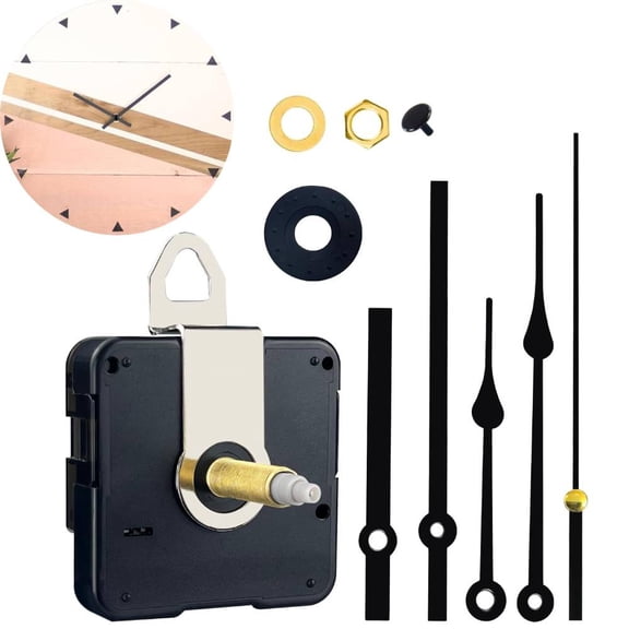 31mm Quartz Long Shaft Clock Movement DIY Wall Clock Movement Mechanism Clock Repair Kit Replacement (Shaft Length 1-1/5 inch,2 Pair Hands)
