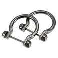 thumbnail image 1 of 31mm U Shape Horseshoe D-Rings Zinc Alloy Electroplated Black 2 Pack, 1 of 5