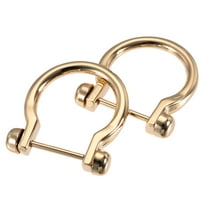 31mm U Shape Horseshoe D-Rings Zinc Alloy Electroplated Gold Tone 4 Pack