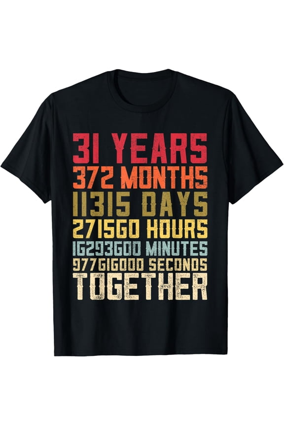 31st Wedding Anniversary Shirts For Married Couples Matching T-Shirt