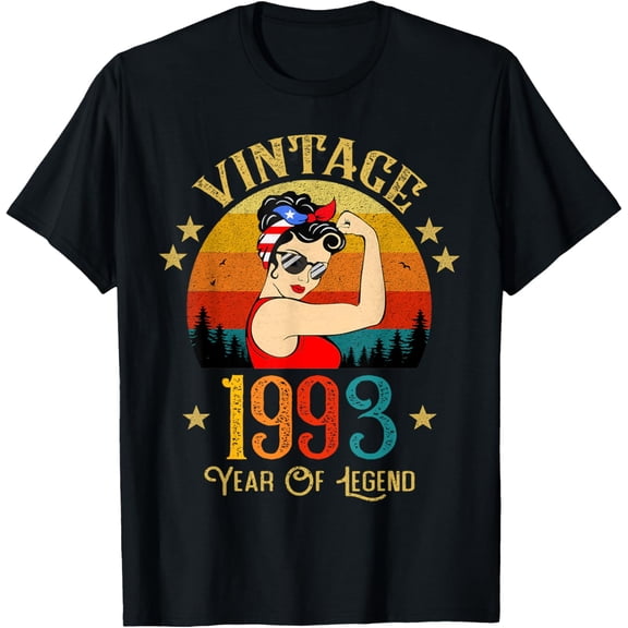 31th Birthday Gift 31 Years Old For Women Retro Vintage 1993 T-Shirt