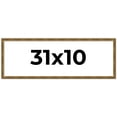 thumbnail image 1 of 31x10 Frame Gold Solid Wood Picture Frame - Complete Modern Photo Frame Includes UV Acrylic, 1 of 8