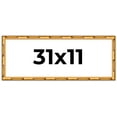 thumbnail image 1 of 31x11 Frame Gold Bamboo Solid Wood Picture Frame | 1 Inch Moulding Width | Interior Frame Depth, 1 of 8