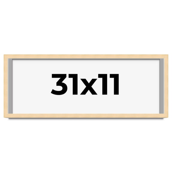 31x11 Shadow Box Frame Brown | 0.875 Inches Deep Real Wood Contemporary Shadowbox Display Frame |