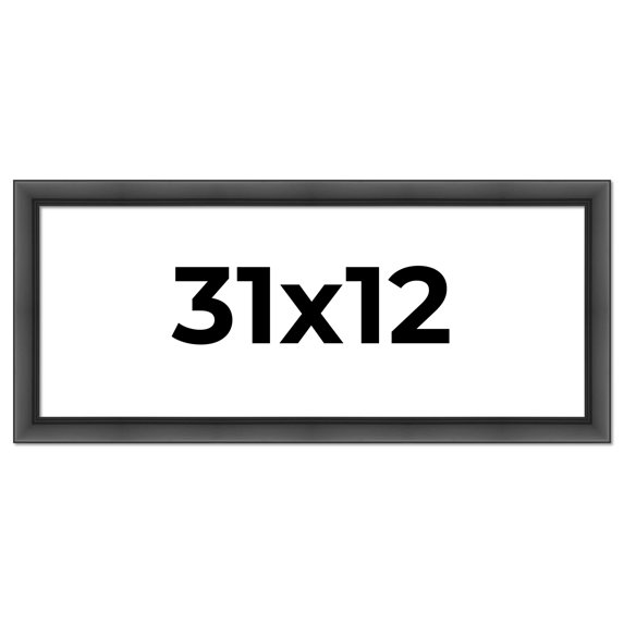 31x12 Frame Black Passaggi Solid Wood Picture Frame Width 1.5 Inches | Interior Depth 0.5 Inches |