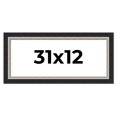 thumbnail image 1 of 31x12 Frame Black Real Wood Picture Frame Width 2.25 Inches | Interior Frame Depth 0.5 Inches |, 1 of 8