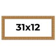thumbnail image 1 of 31x12 Frame Gold Ornate Solid Wood Picture Frame | 2 Inch Moulding Width | Firman Traditional Photo, 1 of 8