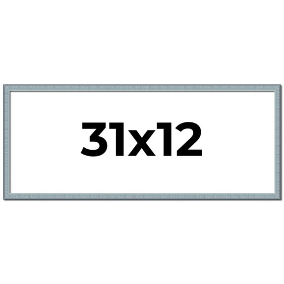 31x12 Frame Rustic Sky Blue Solid Wood Picture Frame | 0.75 Inch Moulding Width |Includes UV