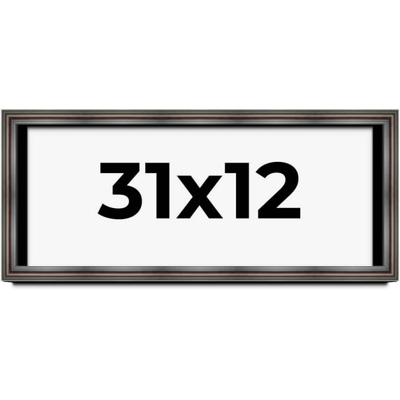 31x12 Shadow Box Frame Brown Cherry | 2.625 Inches Deep Pine Wood Traditional Shadowbox Display