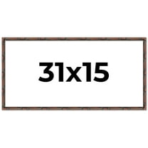 31x15 Frame Brown Bamboo with Dark Coffee/Walnut Finish | Solid Wood Picture Frame Width 0.75