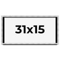thumbnail image 1 of 31x15 Frame Brushed Silver Solid Wood Picture Frame | 0.75 Inch Moulding Width | Rabbet Depth 0.75, 1 of 5