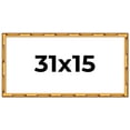 thumbnail image 1 of 31x15 Frame Gold Bamboo Solid Wood Picture Frame | 0.75 Inch Moulding Width | Interior Frame Depth, 1 of 8