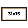 thumbnail image 1 of 31x15 Frame Gold Real Wood Picture Frame Width 2.25 Inches | Interior Frame Depth 0.5 Inches |, 1 of 8