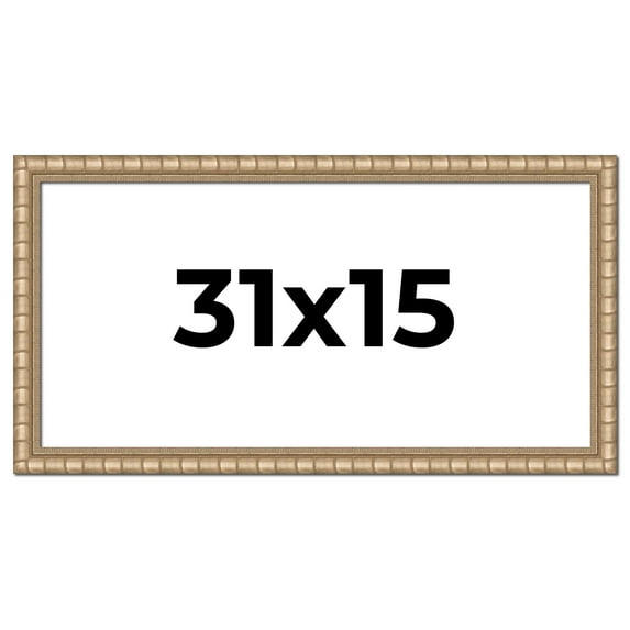 31x15 Frame Silver Real Wood Picture Frame Width 1.5 inches | Interior Frame Depth 0.5 inches |