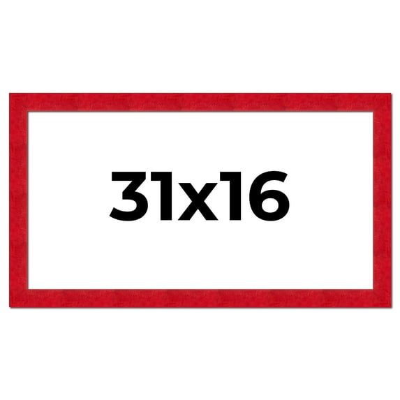 31x16 Frame Red Burl Solid Wood Picture Frame Width 1.75 Inches | Interior Frame Depth 0.5 Inches |