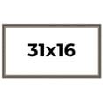 thumbnail image 1 of 31x16 Frame Silver Real Wood Picture Frame Width 1.25 Inches | Interior Frame Depth 0.5 Inches |, 1 of 8