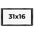 thumbnail image 1 of 31x16 Shadow Box Frame Black | 1.25 inches Deep Real Wood Contemporary Shadowbox Display Frame | UV, 1 of 8