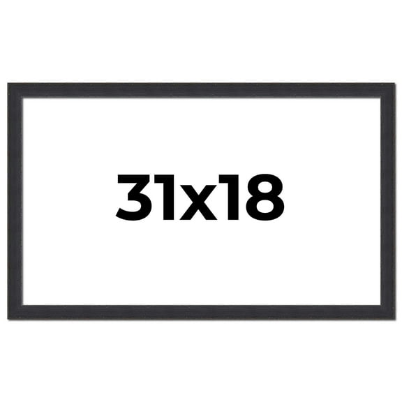 31x18 Frame Black Real Wood Picture Frame Width 1.25 Inches | Interior Frame Depth 0.5 Inches |