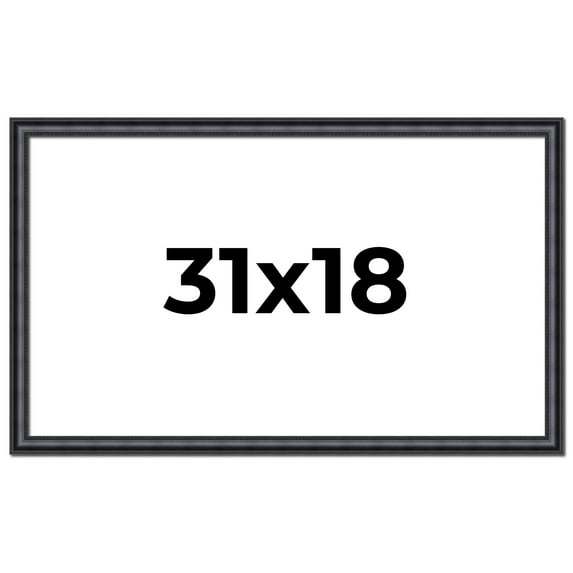31x18 Frame Black Real Wood Picture Frame Width 1.25 inches | Interior Frame Depth 0.5 inches |