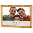 thumbnail image 1 of 31x18 Frame Gold Bamboo Solid Wood Picture Frame | 1 Inch Moulding Width | Interior Frame Depth, 1 of 8