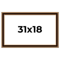 31x18 Frame Gold Brown Plein Air Vintage Solid Wood Picture Frame | 1.75 Inches Moulding Width |