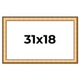 thumbnail image 1 of 31x18 Frame Gold Plein Aire Solid Wood Picture Frame Width 2 Inches | Interior Frame Depth 0.5, 1 of 8