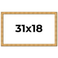 thumbnail image 1 of 31x18 Frame Gold Rustic Solid Wood Picture Frame | 1.25 Inch Wide Moulding | Rustique Gold, 1 of 8
