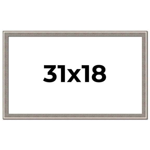 31x18 Frame Grey Real Wood Picture Frame Width 1.25 inches | Interior Frame Depth 0.5 inches | Hans