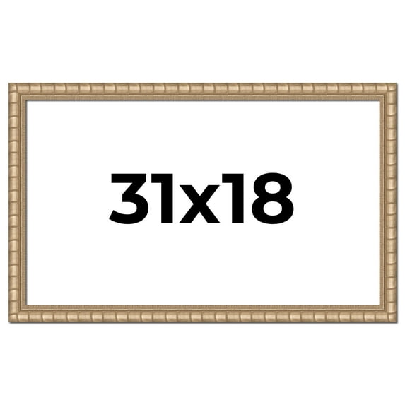 31x18 Frame Silver Real Wood Picture Frame Width 1.5 inches | Interior Frame Depth 0.5 inches |