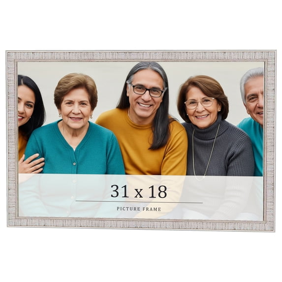 31x18 Frame White Real Wood Picture Frame Width 0.75 inches | Interior Frame Depth 0.5 inches |