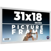 31x18 Frame White Real Wood Picture Frame Width 0.75 inches | Interior Frame Depth 0.5 inches |