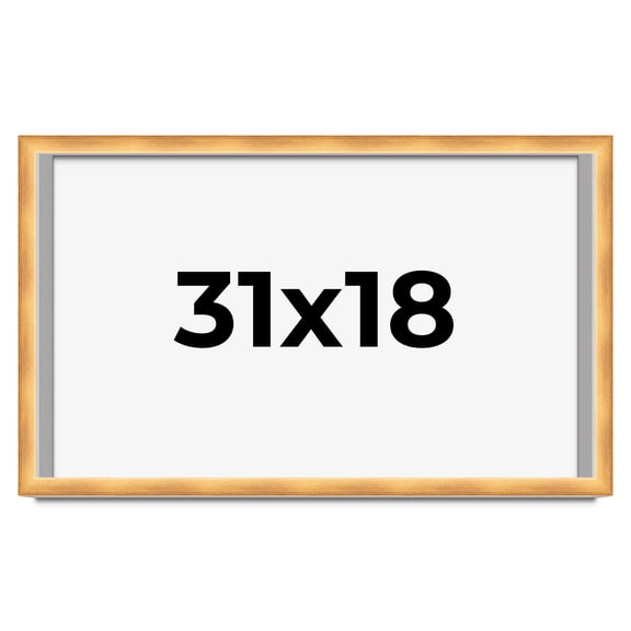 31x18 Shadow Box Bronze Cross-Brushed Display Frame | 1.625 Inches Deep Solid Wood | UV Resistant