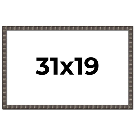 31x19 Frame Black Brown Chestnut Mosaic Solid Wood Picture Frame | 1.125 Inch Moulding Width |