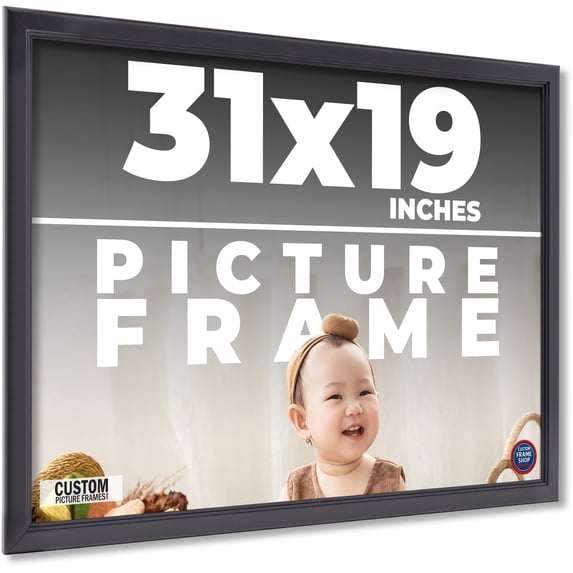 31x19 Frame Black Passaggi Solid Wood Picture Frame Width 1.5 Inches | Interior Depth 0.5 Inches |
