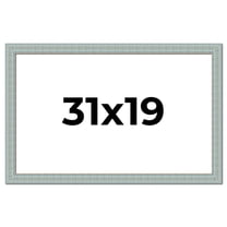 31x19 Frame Blue Teal Distressed Solid Wood Picture Frame | 1.625 Inch Moulding Width | Sonoma Blue