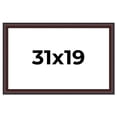 thumbnail image 1 of 31x19 Frame Brown Round Mahogany Solid Wood Picture Frame | 1.625 Inch Moulding Width | with UV, 1 of 8