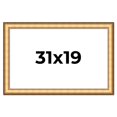 thumbnail image 1 of 31x19 Frame Gold Plein Aire Solid Wood Picture Frame Width 2 Inches | Interior Frame Depth 0.5, 1 of 8
