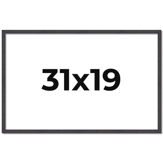 31x19 Rustic Brown Real Wood Picture Frame Width 0.75 inches | Interior Frame Depth 0.5 inches |
