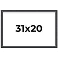 thumbnail image 1 of 31x20 Frame Black Real Wood Picture Frame Width 1.25 inches | Interior Frame Depth 0.5 inches |, 1 of 8
